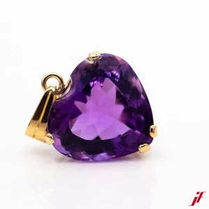 Anhänger Herz 585/14K Gelbgold 1 Amethyst ca. 10,0 ct - Wert 2.500€ - Bild 1 von 3