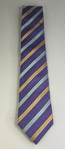 Bugatchi Made In Italy Herren Krawatte 100% Seide Lila Blumen Gestreift Tie " - Bild 1 von 8