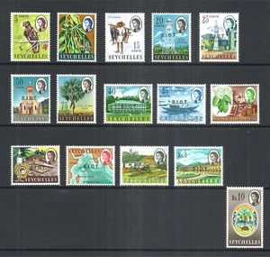 BRITISH INDIAN TERRITORY SCOTT 1 - 15 MLH VF SET - 1968 ELIZABETH II OVPT. ISSUE - Picture 1 of 2