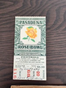 1949 College Football Rose Bowl Ticket California Northwestern - Picture 1 of 2