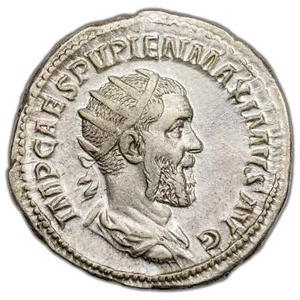 Ancient Rome AD 238 Pupienus AR Antoninianus Coin RIC #10b 5.56g - Picture 1 of 2