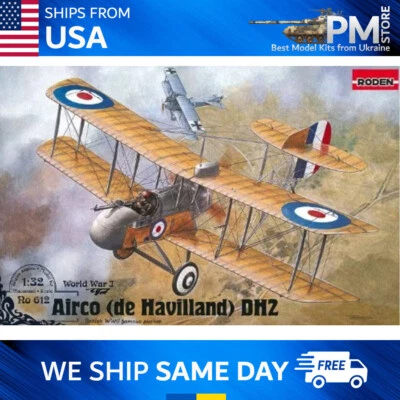 Roden 612 Airco De Havillend DH-2 Britis Fighter-biplane WWI model kit 1/32 - Image 1 of 4