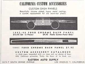 California Accesorios Personalizados Ford Paneles de Tablero Anuncio Impreso Vintage Los Angeles 1949 - Imagen 1 de 4