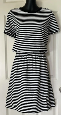 Calvin Klein Women's Striped Dress Size M Stretch Short Sleeve Casual - Image 1 of 4