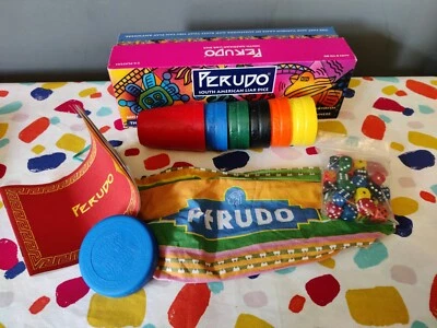 Jeu de dés vintage Perudo édition 1998 bluff péruvien famille fun complet - Photo 1/4
