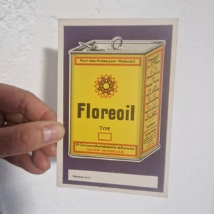 publicité  1935 : FLOREOIL huile moteurs    MARSEILLE - SALON total mobil  shell - Picture 1 of 4