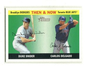 2004 Topps Heritage Then & Now #3 Duke Snider / Carlos Delgado