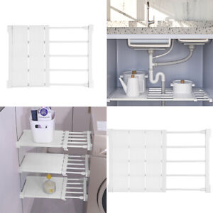 Extendable Closet Shelving Organiser Wardrobe Cabinet Under Sink Storage Divider