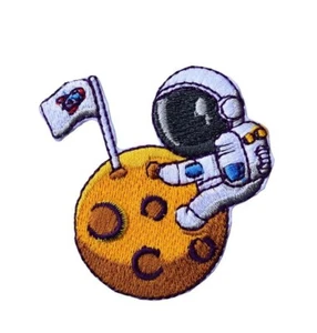 #002 Space Planet Astronaut Embroidery Iron On Applique Patch-LY001 - Picture 1 of 1