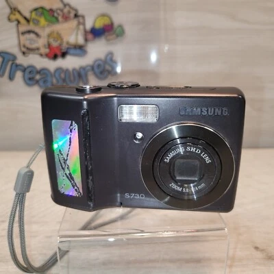 Cámara digital Samsung Digimax S730 7,2 MP negra zoom 3X solo para piezas sin probar Foto 1 de 4