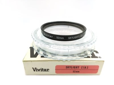 Genuine VIVITAR Skylight (1A) 52mm Glass Filter - Boxed with Vivitar Case - Image 1 of 2