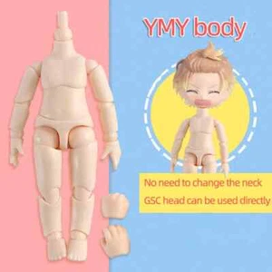 Nuevo 10cm 11CM Articulaciones Movibles Muñeca Juguetes Cuerpo Cabeza Ob11 1/12BJD Muñeca Cuerpo - Imagen 1 de 19