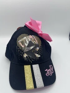 Little Girls' JoJo Siwa Collection Black Baseball Cap with Pink Bow  - Picture 1 of 3