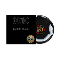 AC/DC Back in Black 50th Anniv.  Black White Vinyl 12" LP Sealed & New