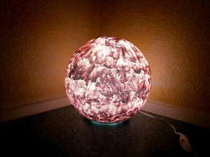 Unikat (Handarbeit) LED Tischlampe, Glas Kugellampe Ø 24 cm - Bild 1 von 5