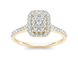 10k Yellow Gold 0.75Ct Diamond Engagement Ring Size 6.5, Clarity I2, Color H-I - Picture 1 of 8