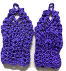 Purple Fingerless Gloves mitones Wrist Warmers handmade crochet wristwarmers S/M