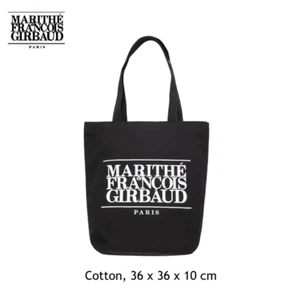 BOLSO DE MANO Marithe Francois Girbaud Negro LOGOTIPO CLÁSICO Algodón *Pagado en servicio de EE. UU. - Imagen 1 de 9