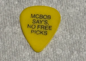 Velvet Revolver Mike "McBob" Mayhue Guitar Tech Yellow Guitar Pick 2004 Tour GNR - Picture 1 of 2