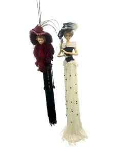 Victorian Popular Tassel Doll with Stand & A Hanging Tassel Doll - Picture 1 of 9