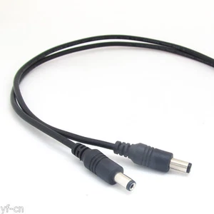 10pcs 50cm 22AWG DC Power Cable Pigtail 5.5x2.1mm 2.1mm DC Male For CCTV Camera - Picture 1 of 4