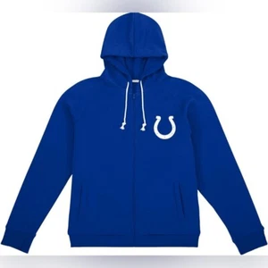 Indianapolis Colts NFL team apparel men's zip up Hoodie blue size small FOCO - Picture 1 of 12