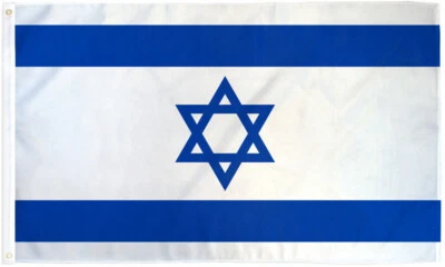 Bandera 3x5 País de Israel Israel Israel 3'x5' Calidad Premium 68D Poliéster Foto 1 de 2