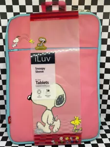 iLuv GreeNology Pink Peanuts Snoopy Sleeve for Tablets 8.25In x 11 In - Picture 1 of 3