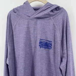 Patagonia Capilene Cool Daily Hoody Kinder Größe Large 12 lila Langarm - Bild 1 von 7