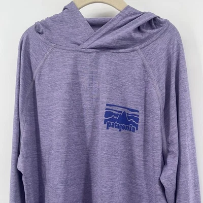 Patagonia Capilene Cool Daily Hoody Kids Size Large 12 Purple Long Sleeve - Image 1 of 4