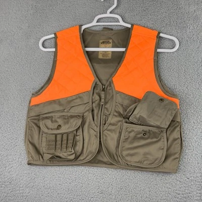 Master Sportsman Hunting Vest Mens Large Orange Full Zip Cotton Outdoors Rugged - Image 1 of 4