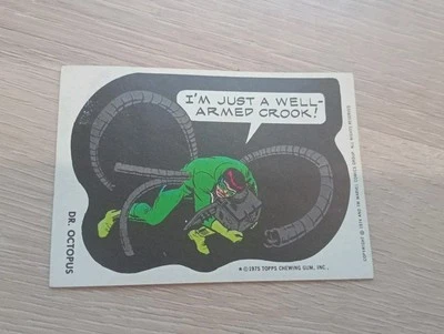 1975 Scanlens Comic Book Heroes Sticker TOPPS Marvel Card Dr Octopus Rare - Image 1 of 3