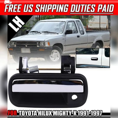 Manija de puerta exterior izquierda cromada para camioneta Toyota Hilux LN85 LN106 1989-1997 Foto 1 de 4