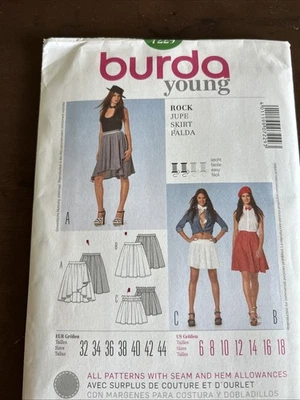 Burda Young 7229 Misses Skirts Sz 6-18 - Image 1 of 2