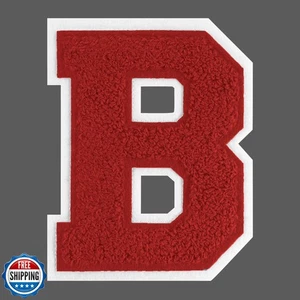 FANCIBAND 6 Pollici Rosso Ferro su Lettere Varsity Lettera Patch Grande Ciniglia Ir - Foto 1 di 5