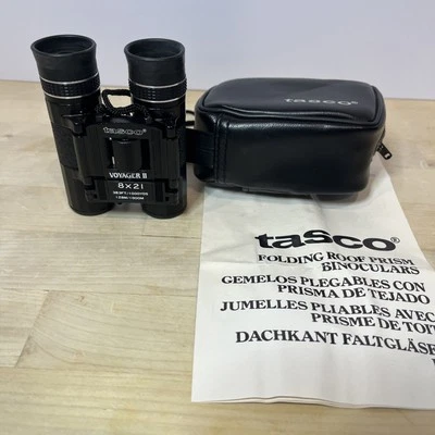 TASCO Field Binoculars 8X21mm fully coated w Original case made in Taiwan VTG - Image 1 of 4