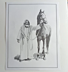 An Arabian Horse and his Master print  21 x 16 ins - Picture 1 of 7