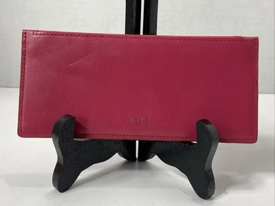 CARTERA DAKS London CUERO ROSA 6 RANURAS PARA TARJETAS DE CRÉDITO INSERTADA GC Foto 1 de 4