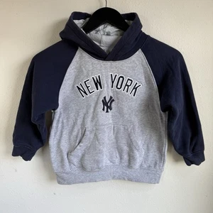 Majestic New York Yankees Pullover Sudadera con Capucha Juvenil Pequeña 6-7 Gris Bordado - Imagen 1 de 13