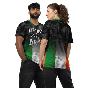 Irland Unisex Fußball Trikot, Eco Friendly Éirinn Go Brách Design - Bild 1 von 14