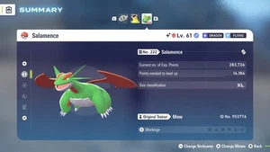Shiny 6IV Adamant Alpha Salamence Pokémon ZA + Master Ball - Picture 1 of 4