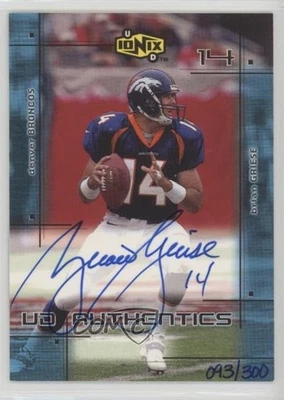 2000 UD Ionix UD Authentics /300 Brian Griese #BG Auto - Image 1 of 2