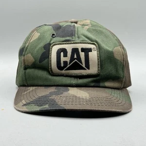 Vintage CAT Caterpillar Camo Snapback Mütze/Kappe Made In USA Tonkin Foam Vintage - Bild 1 von 10