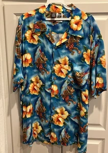 Kennington  Dragon Surfing  Hawaiian Shirt Button Up Short Sleeve Mens Size XL - Picture 1 of 7