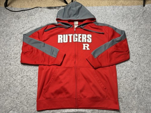 VETEMENTS Felpa con cappuccio Rutgers Scarlet Knights uomo extra large full zip college