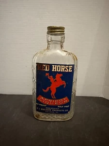 Vintage Red Horse Apricot Liqueur Half Pint Bottle DJ Bielzoff Chicago IL. Empty - Picture 1 of 5