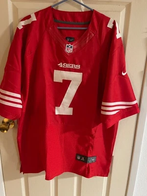 旧金山 49 人队 #7 Kaepernick 红色球衣男式 48 耐克 NFL 现场缝制 — 第 1/4 张图片
