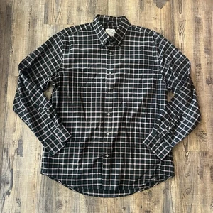 St John's Bay Mens Easy Care Green & Red Plaid Button Down Shirt Size Large - Picture 1 of 6