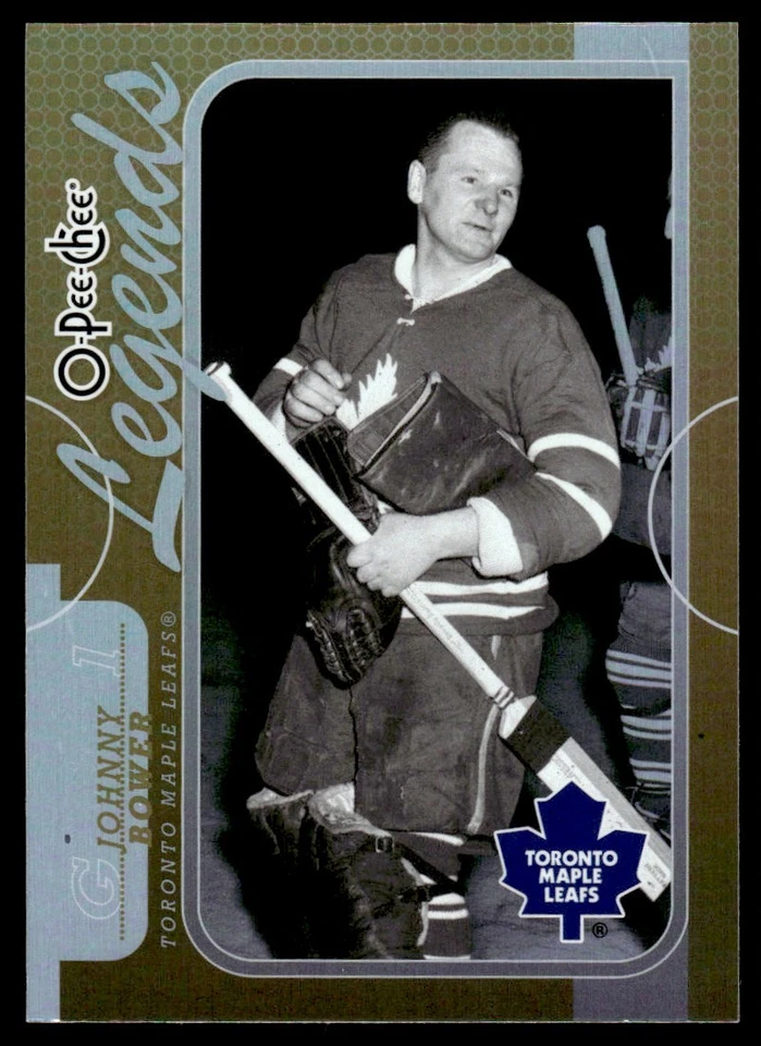2008-09 O-Pee-Chee Gold LEGENDS Johnny Bower Toronto Maple Leafs #566 - Image 1 of 2