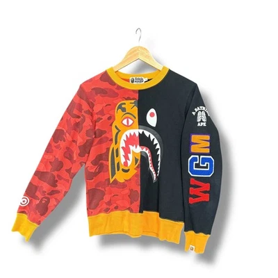 A bathing ape 'split' jumper, multi, small - Image 1 of 3